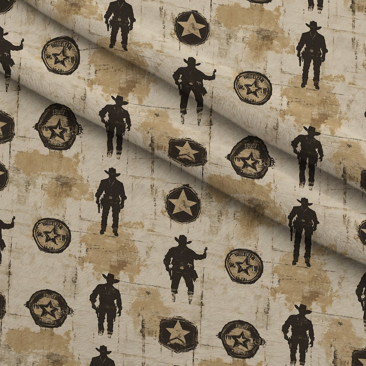 Frontier Outlaws Pattern 1 Minky Fabric