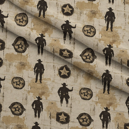Frontier Outlaws Pattern 1 Minky Fabric