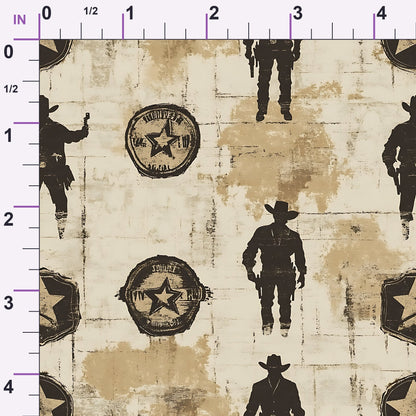 Frontier Outlaws Pattern 1 Minky Fabric