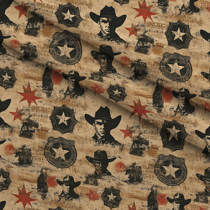 Frontier Outlaws Pattern 10 Minky Fabric