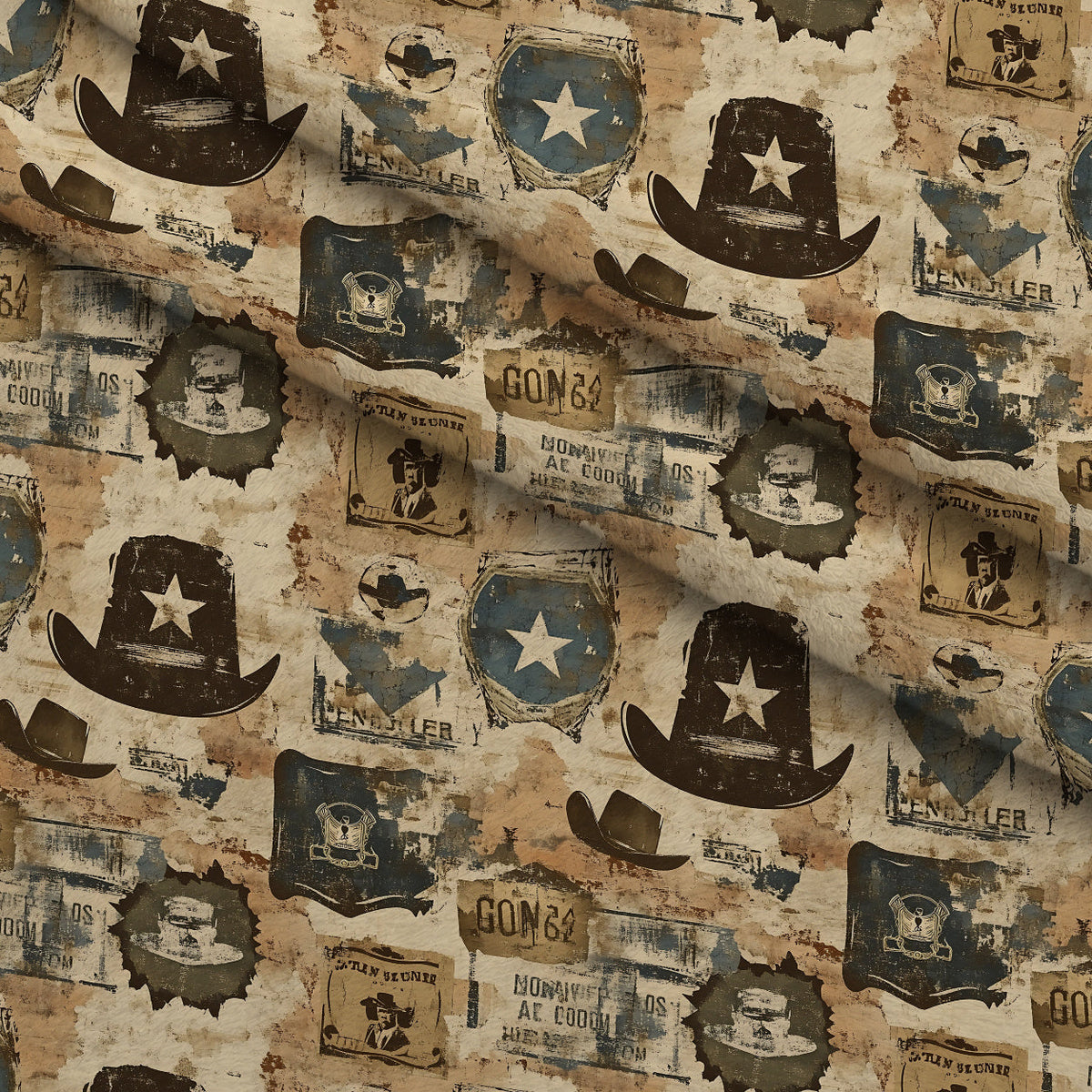 Frontier Outlaws Pattern 11 Minky Fabric