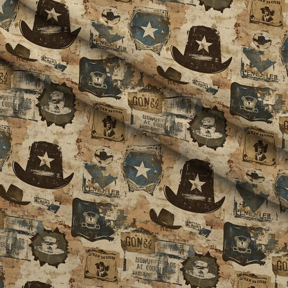 Frontier Outlaws Pattern 11 Minky Fabric