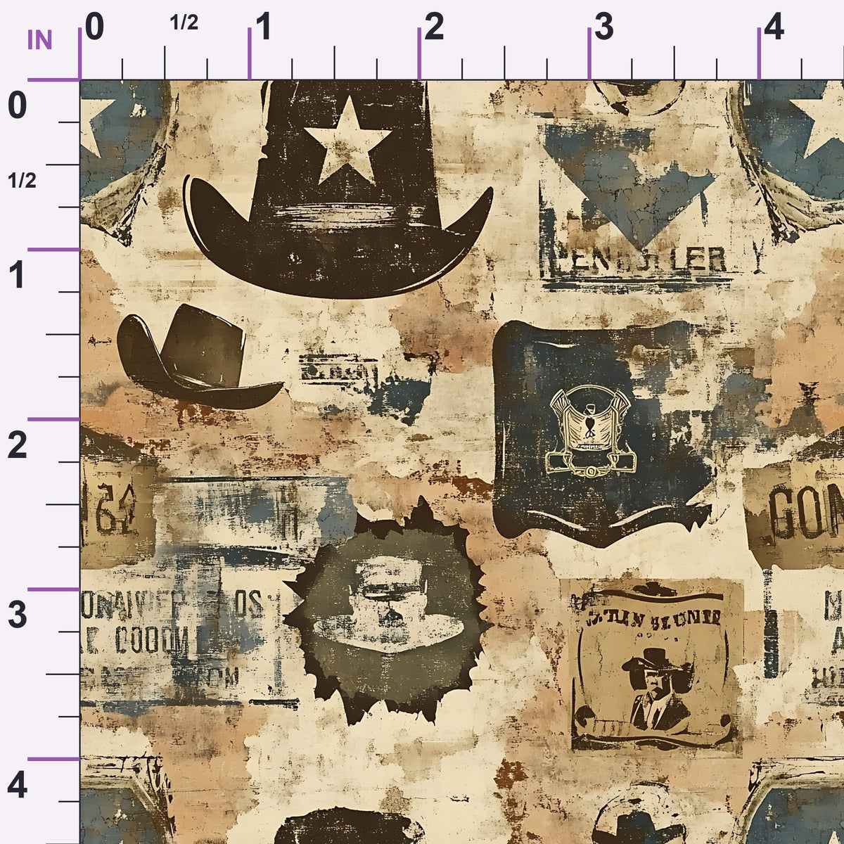Frontier Outlaws Pattern 11 Minky Fabric