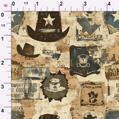 Frontier Outlaws Pattern 11 Minky Fabric