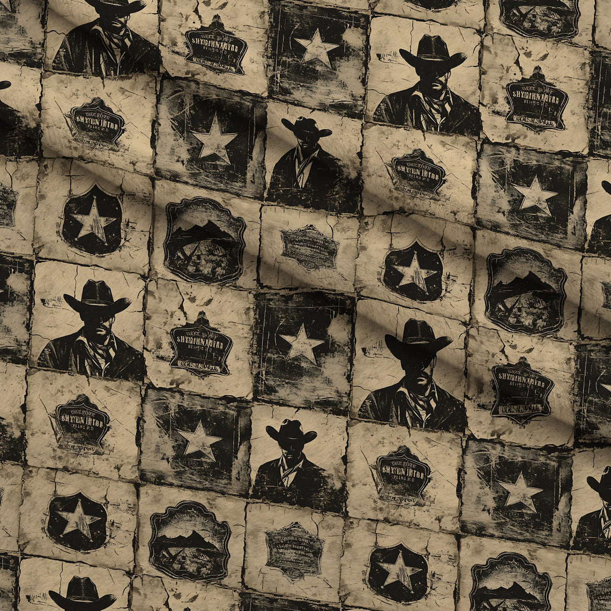 Frontier Outlaws Pattern 12 Minky Fabric