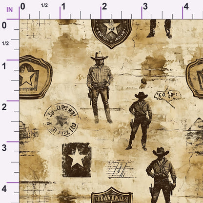 Frontier Outlaws Pattern 13 Minky Fabric
