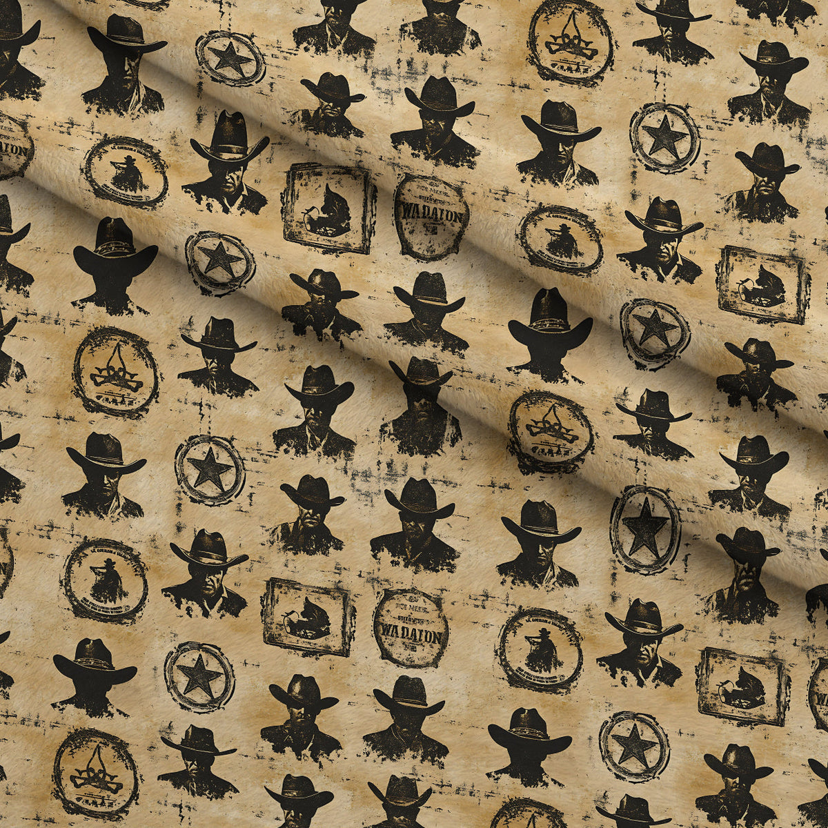 Frontier Outlaws Pattern 14 Minky Fabric