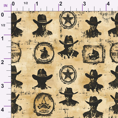 Frontier Outlaws Pattern 14 Minky Fabric