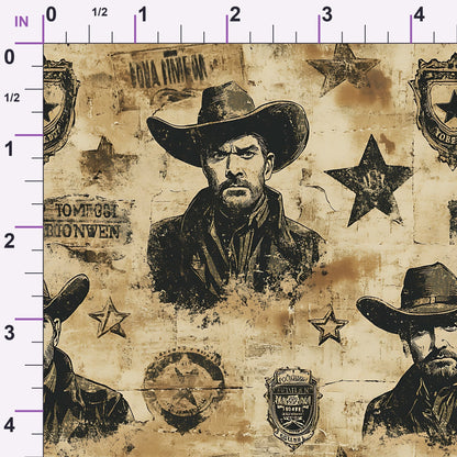 Frontier Outlaws Pattern 16 Minky Fabric