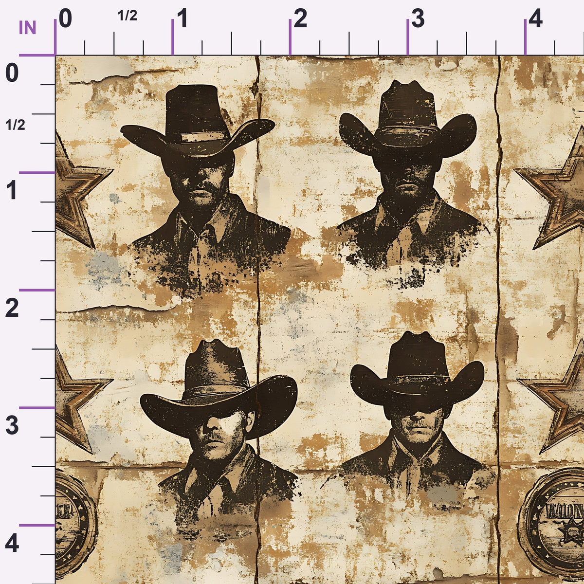 Frontier Outlaws Pattern 17 Minky Fabric