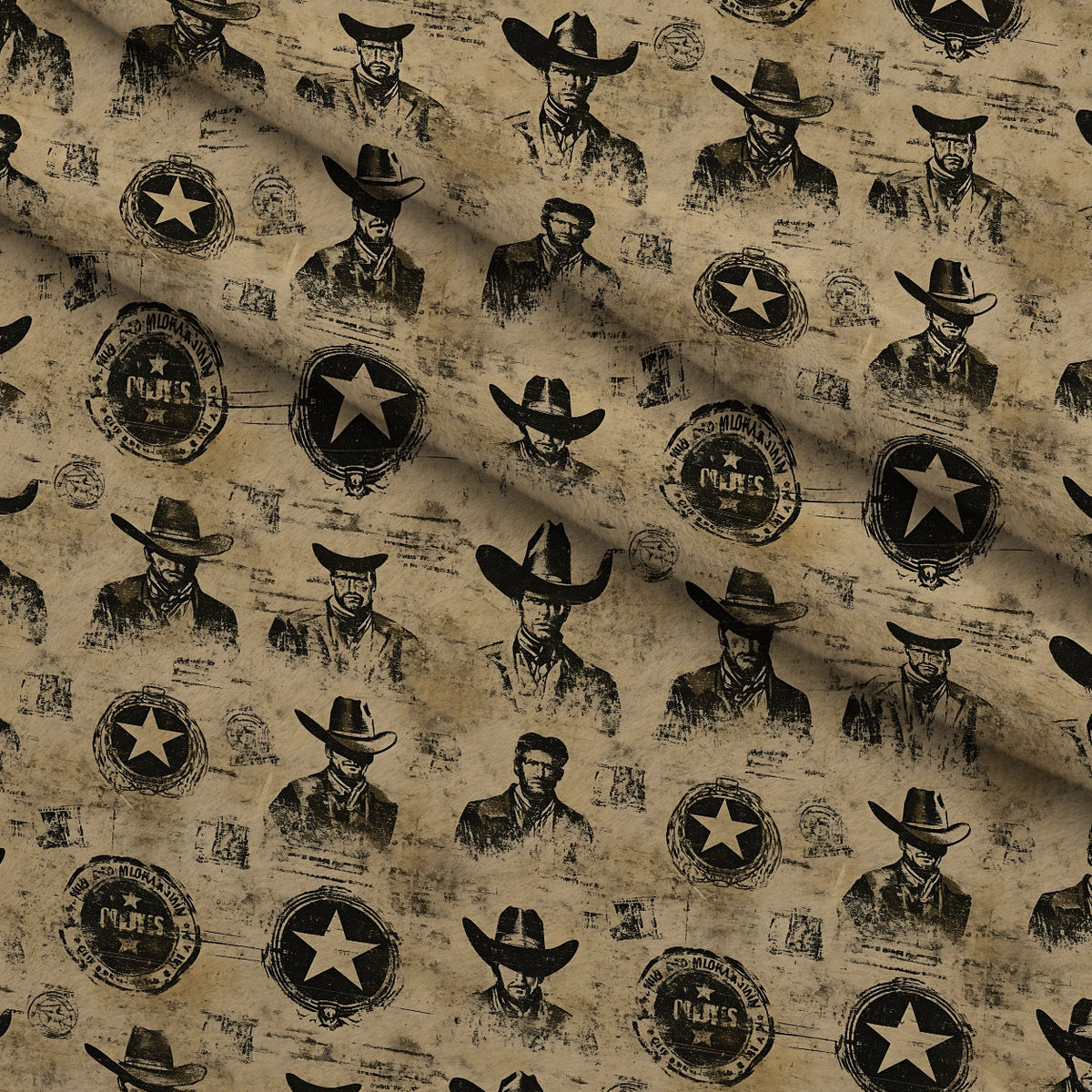 Frontier Outlaws Pattern 18 Minky Fabric