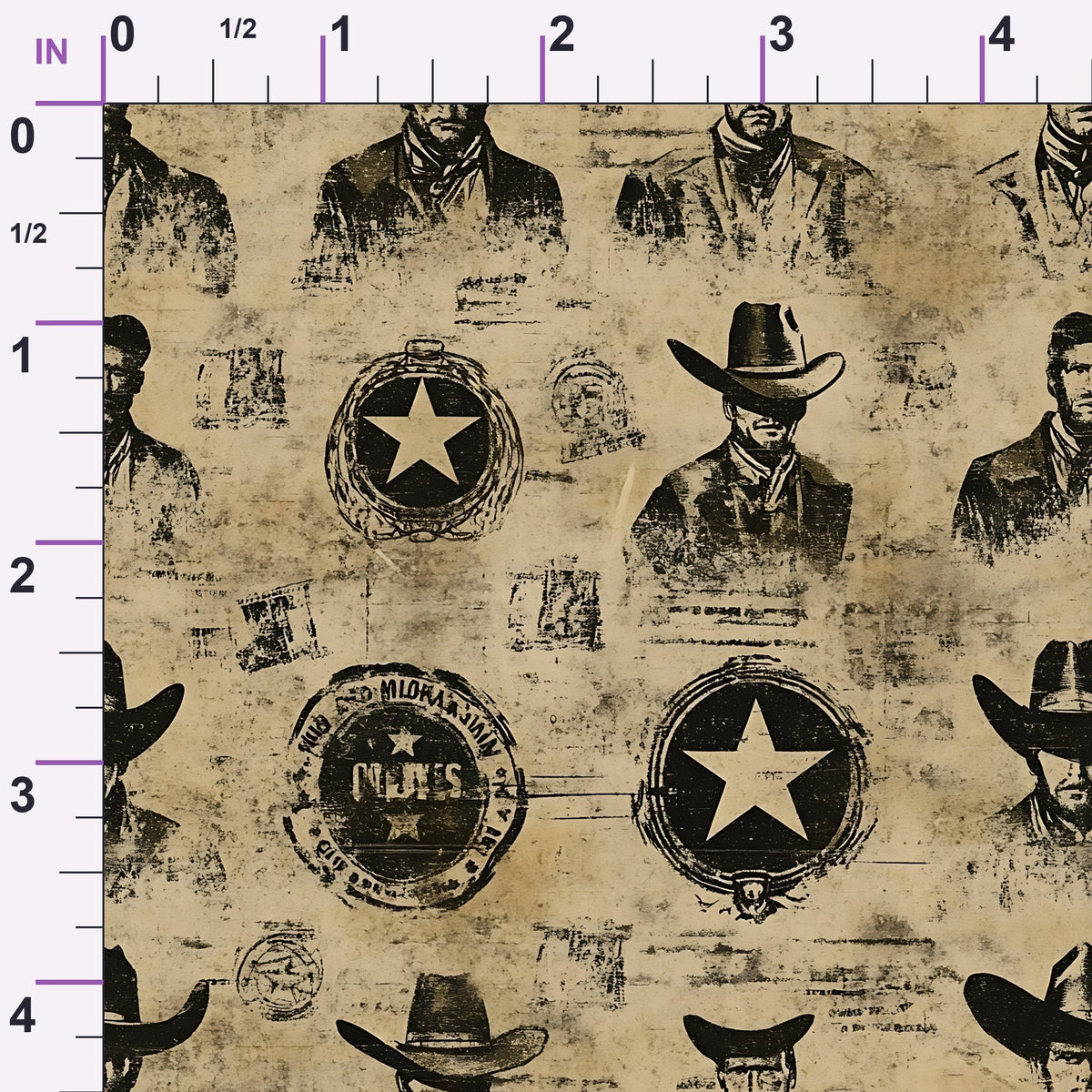 Frontier Outlaws Pattern 18 Minky Fabric