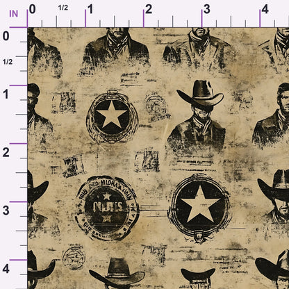 Frontier Outlaws Pattern 18 Minky Fabric