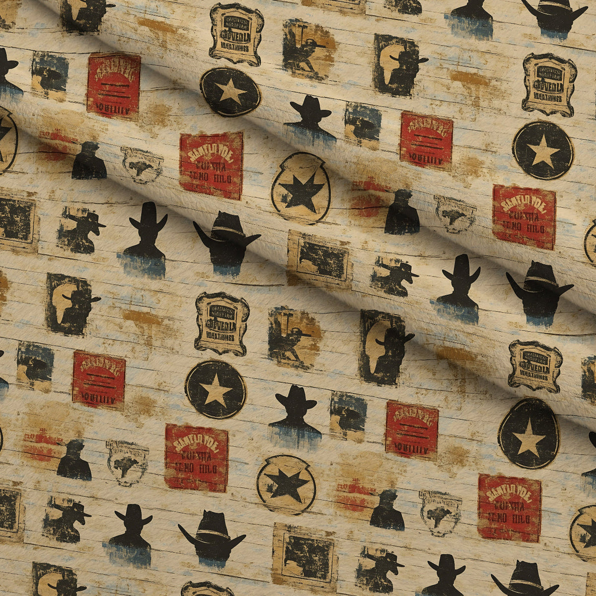 Frontier Outlaws Pattern 19 Minky Fabric