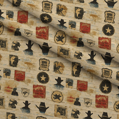 Frontier Outlaws Pattern 19 Minky Fabric