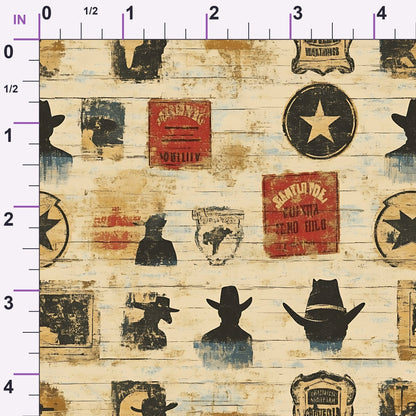 Frontier Outlaws Pattern 19 Minky Fabric