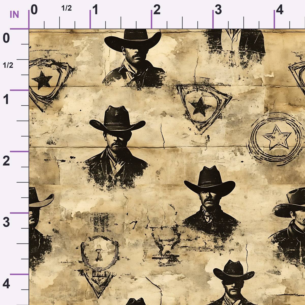Frontier Outlaws Pattern 2 Minky Fabric