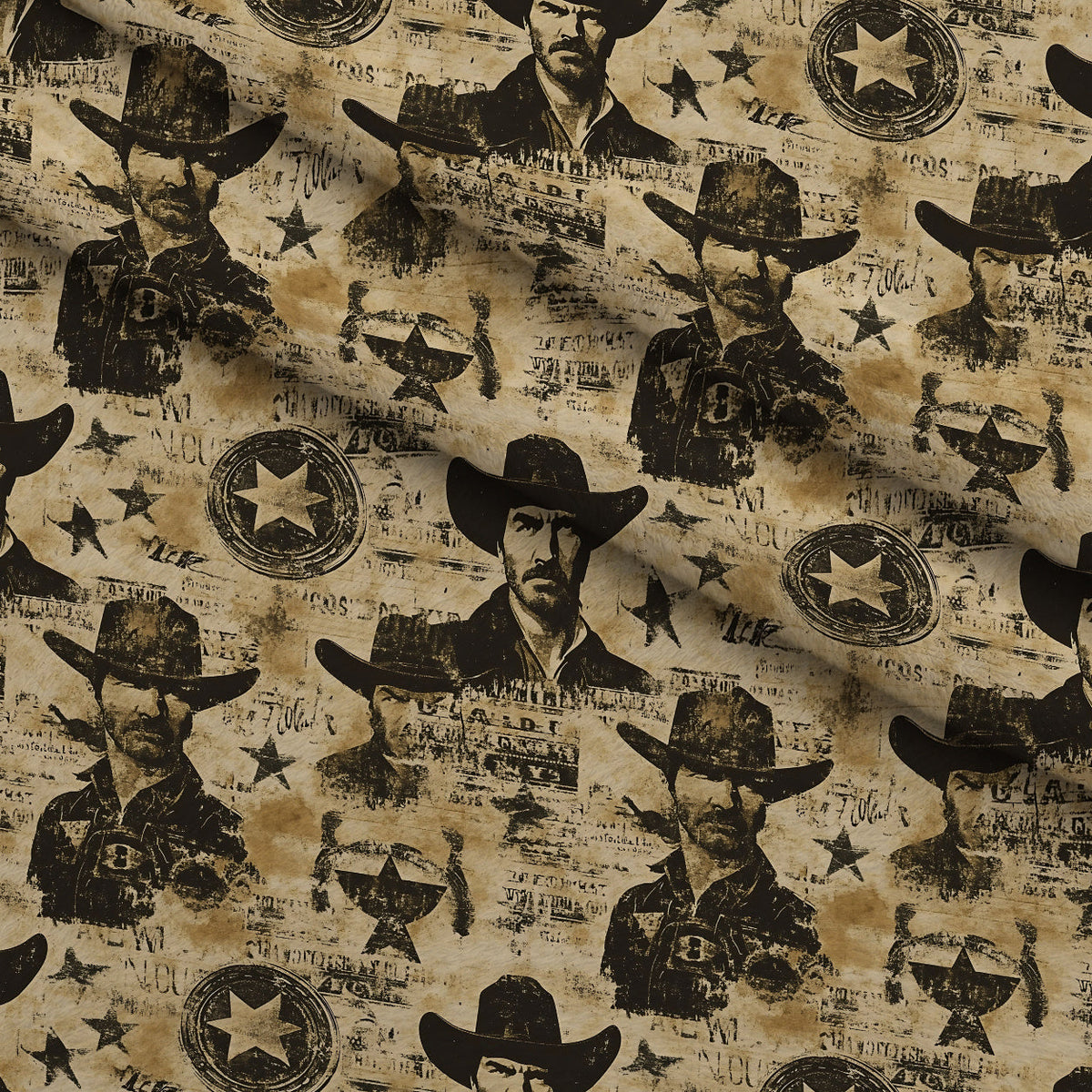 Frontier Outlaws Pattern 20 Minky Fabric