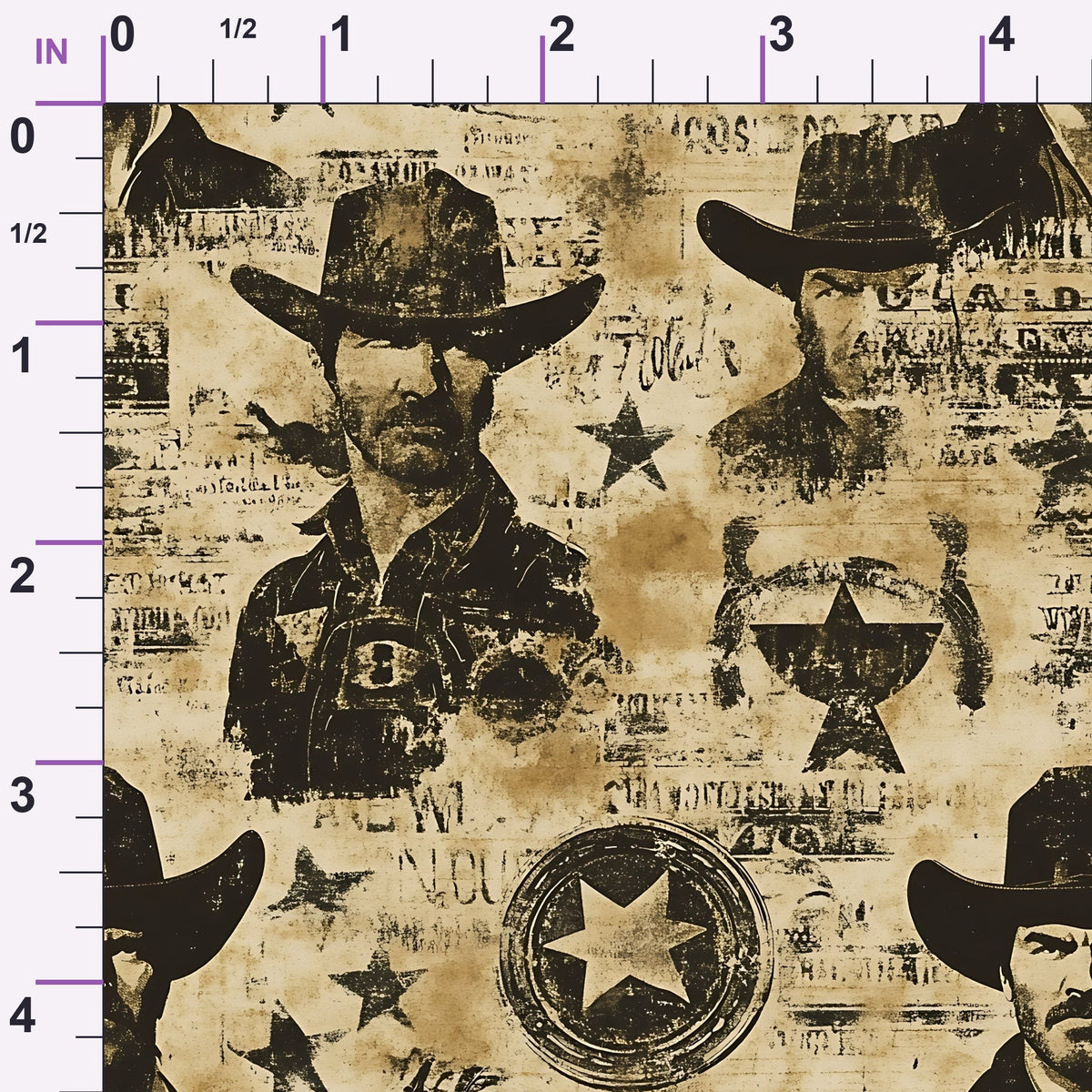 Frontier Outlaws Pattern 20 Minky Fabric