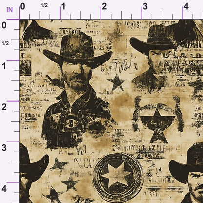 Frontier Outlaws Pattern 20 Minky Fabric
