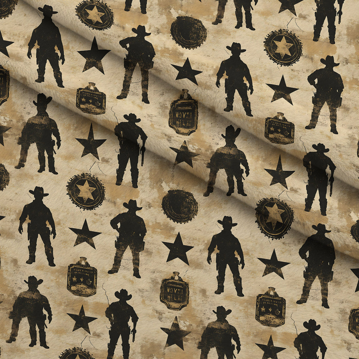 Frontier Outlaws Pattern 3 Minky Fabric