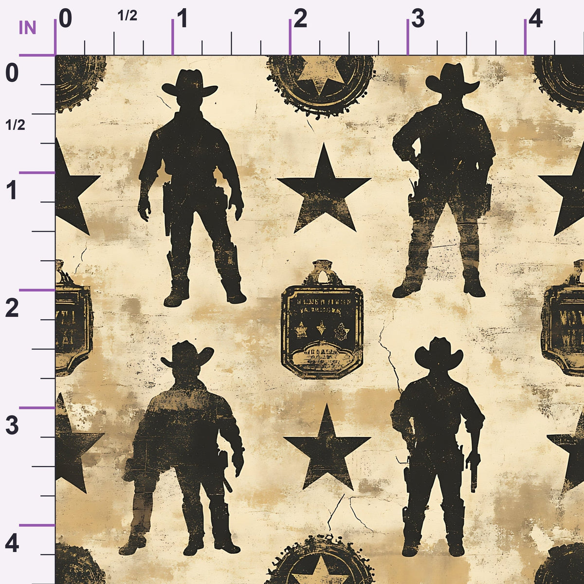 Frontier Outlaws Pattern 3 Minky Fabric