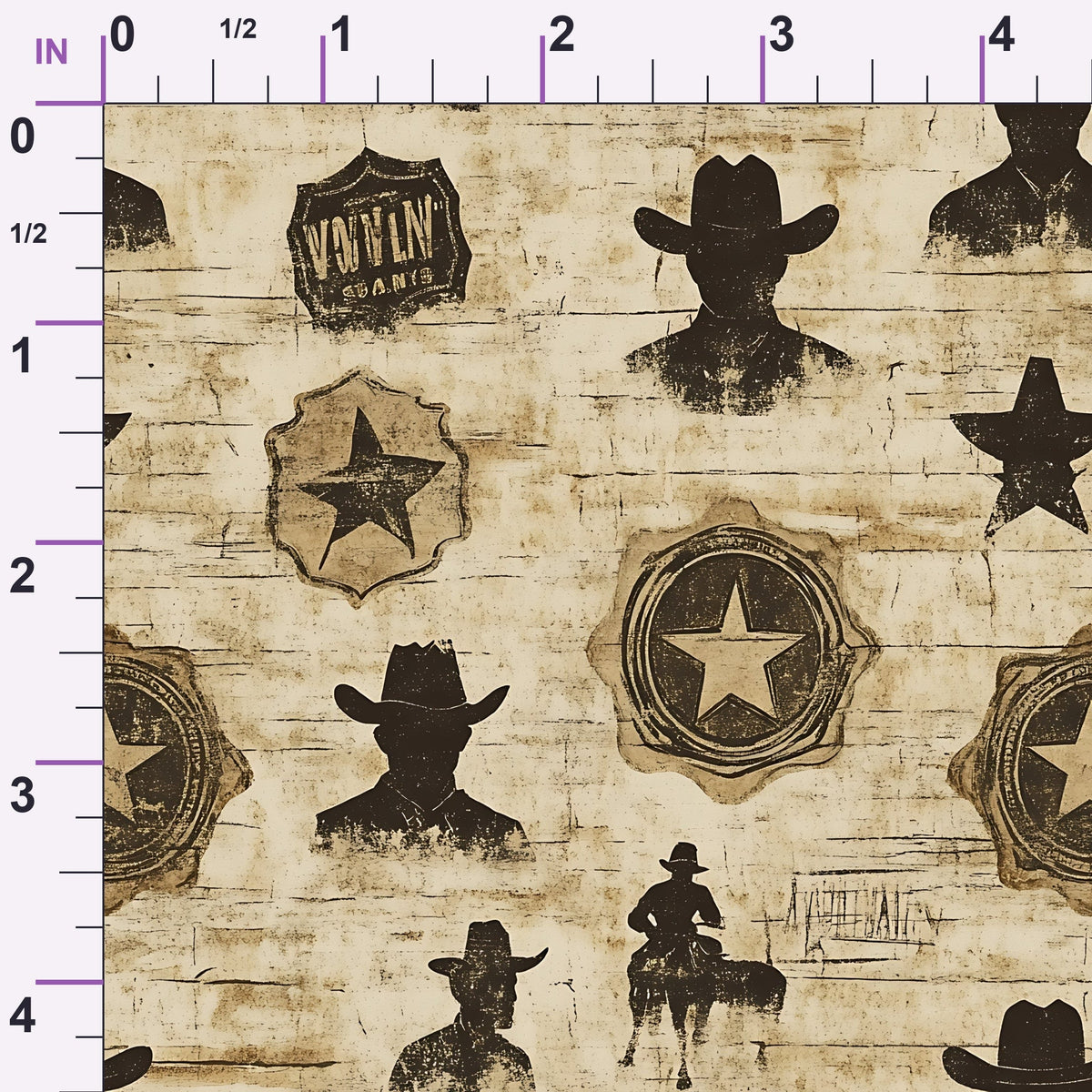 Frontier Outlaws Pattern 4 Minky Fabric