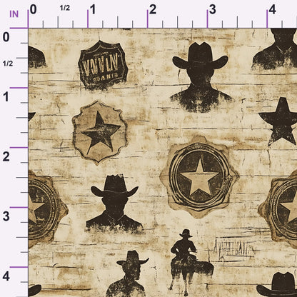 Frontier Outlaws Pattern 4 Minky Fabric