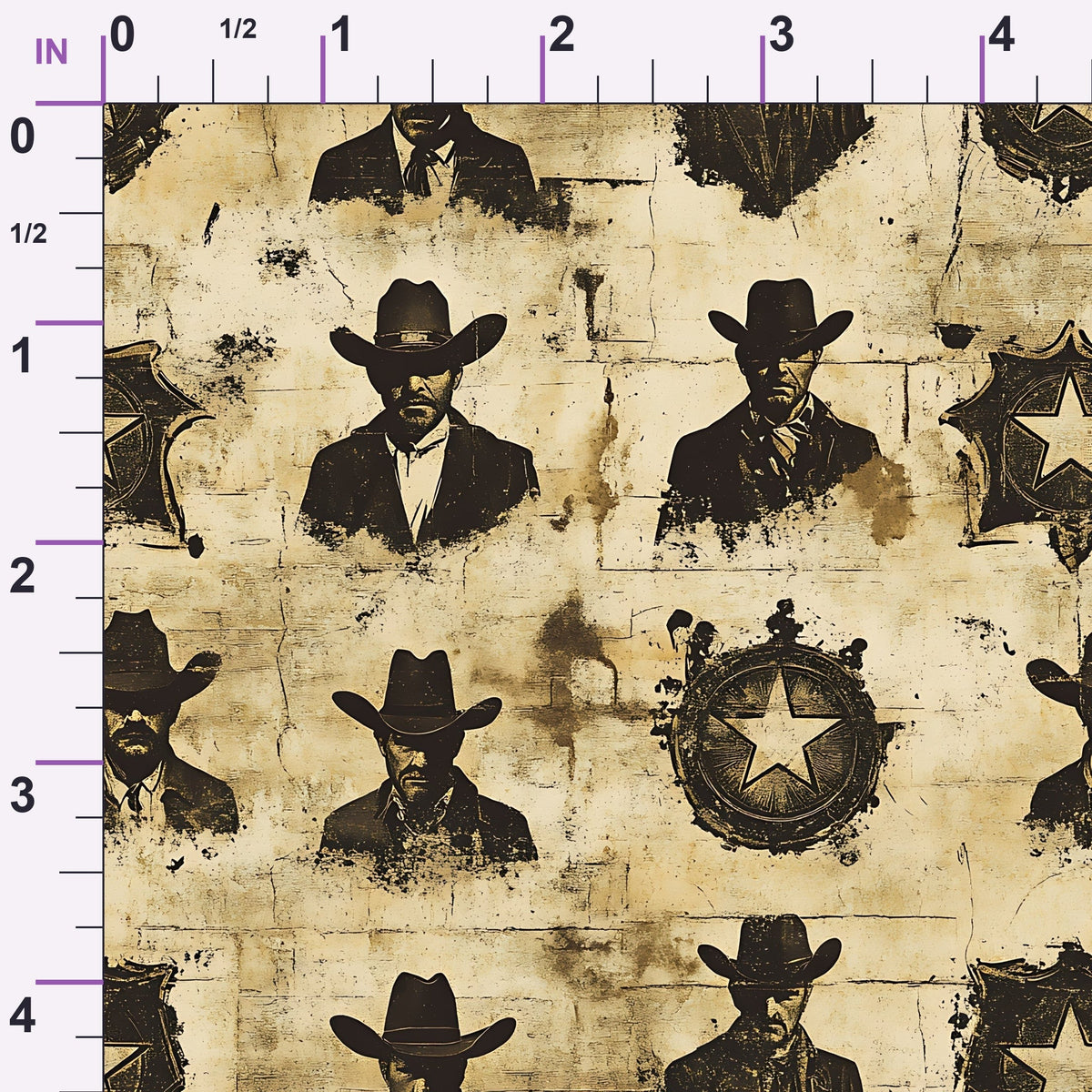 Frontier Outlaws Pattern 5 Minky Fabric