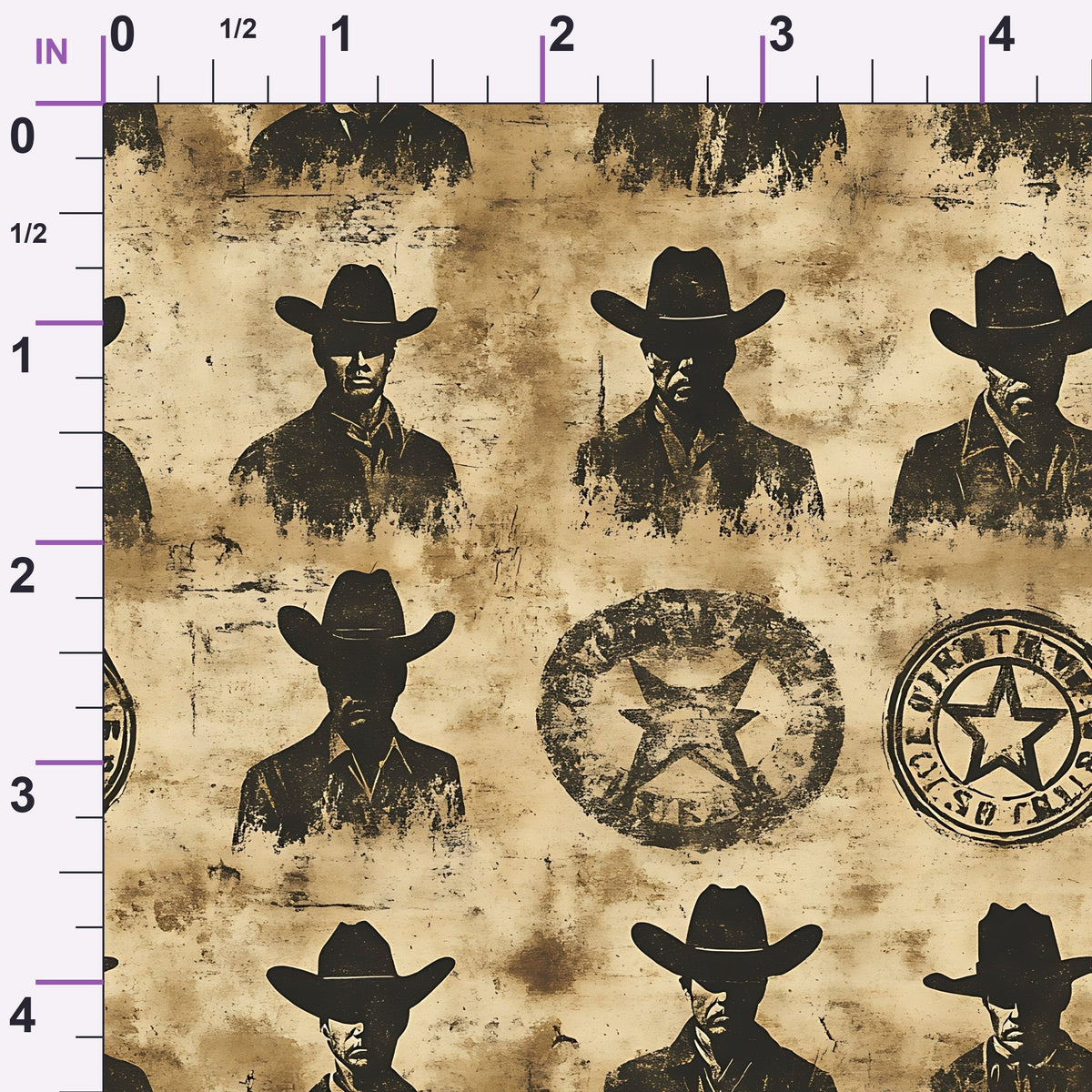 Frontier Outlaws Pattern 6 Minky Fabric