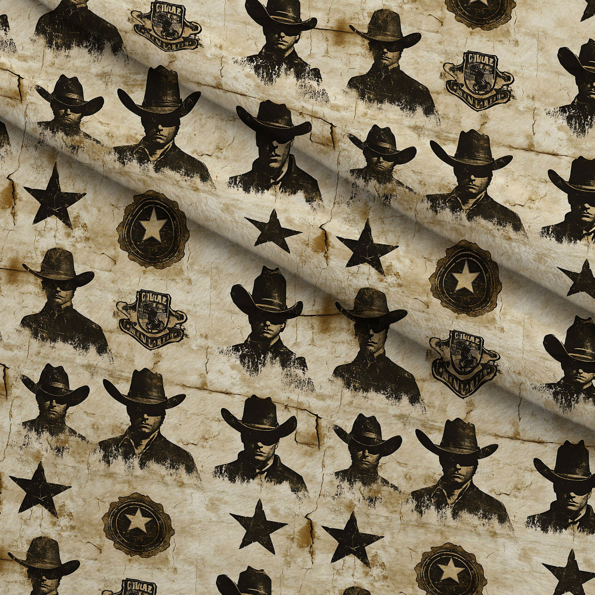 Frontier Outlaws Pattern 8 Minky Fabric