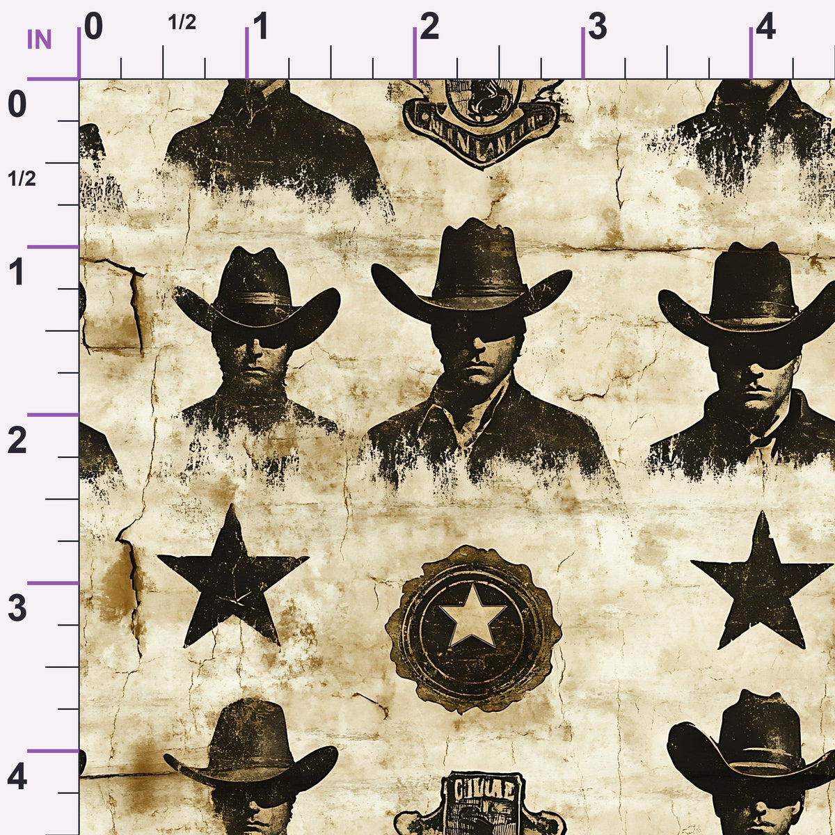Frontier Outlaws Pattern 8 Minky Fabric