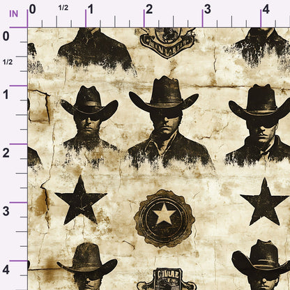 Frontier Outlaws Pattern 8 Minky Fabric