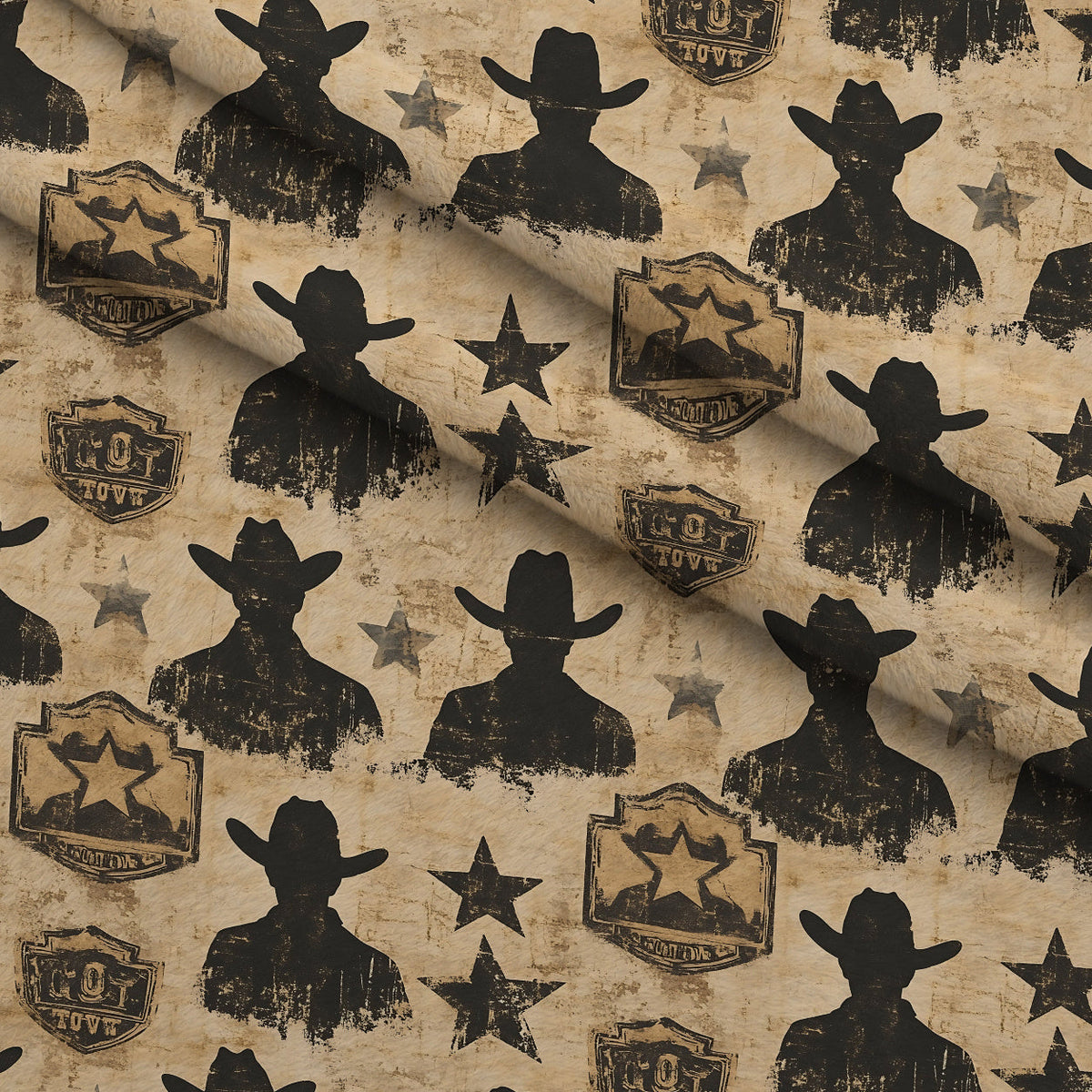 Frontier Outlaws Pattern 9 Minky Fabric