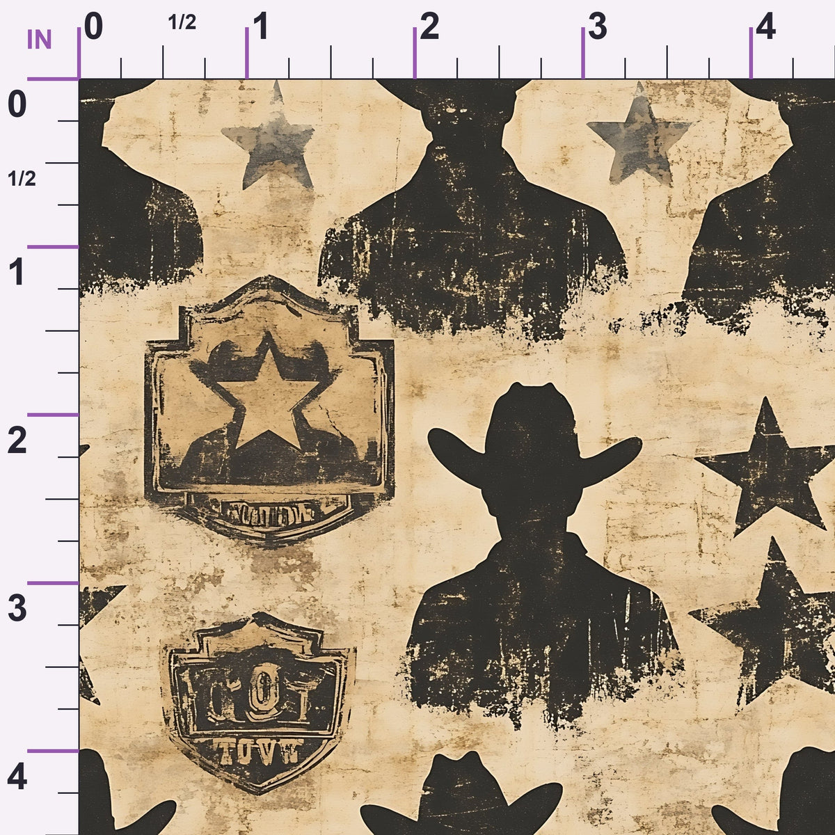 Frontier Outlaws Pattern 9 Minky Fabric