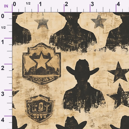 Frontier Outlaws Pattern 9 Minky Fabric