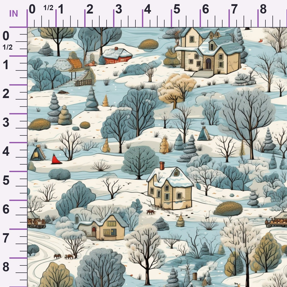 Frosted Pines Pattern 1 Minky Fabric