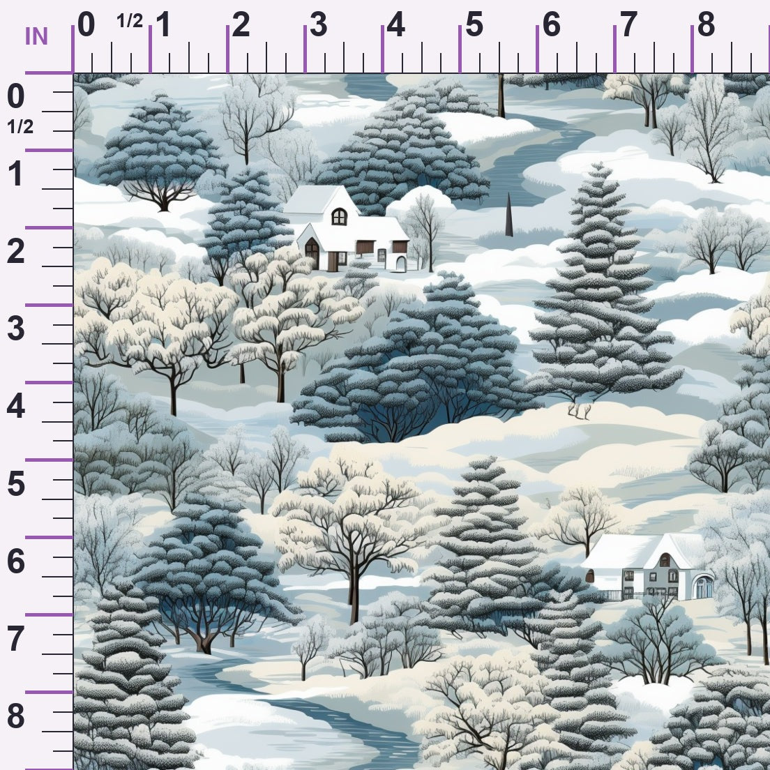 Frosted Pines Pattern 12 Minky Fabric