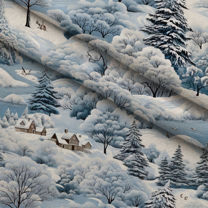 Frosted Pines Pattern 15 Minky Fabric