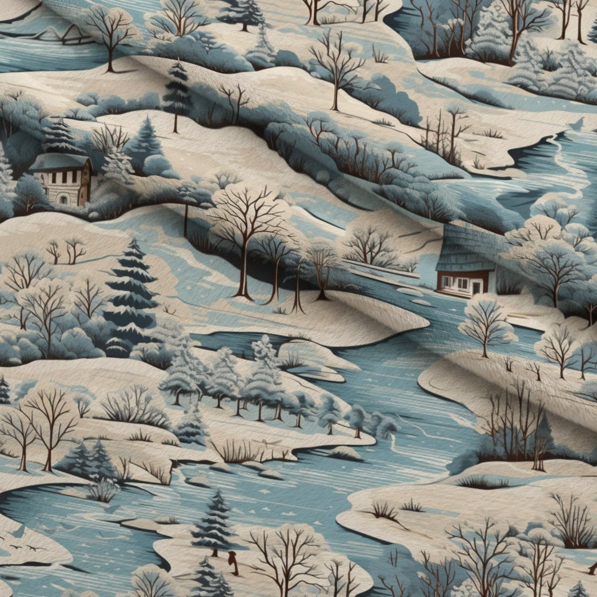 Frosted Pines Pattern 16 Minky Fabric