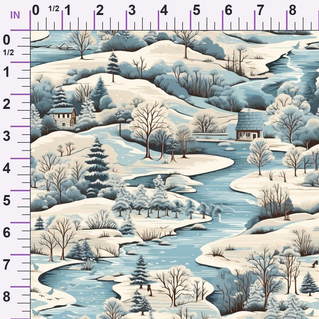 Frosted Pines Pattern 16 Minky Fabric