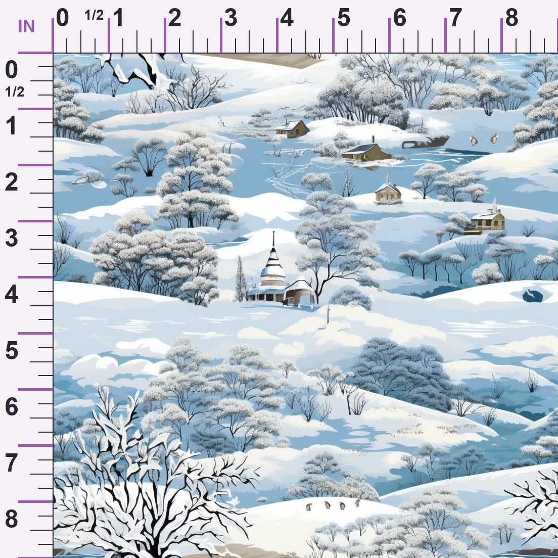 Frosted Pines Pattern 17 Minky Fabric