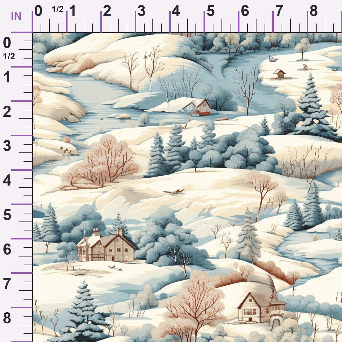 Frosted Pines Pattern 18 Minky Fabric
