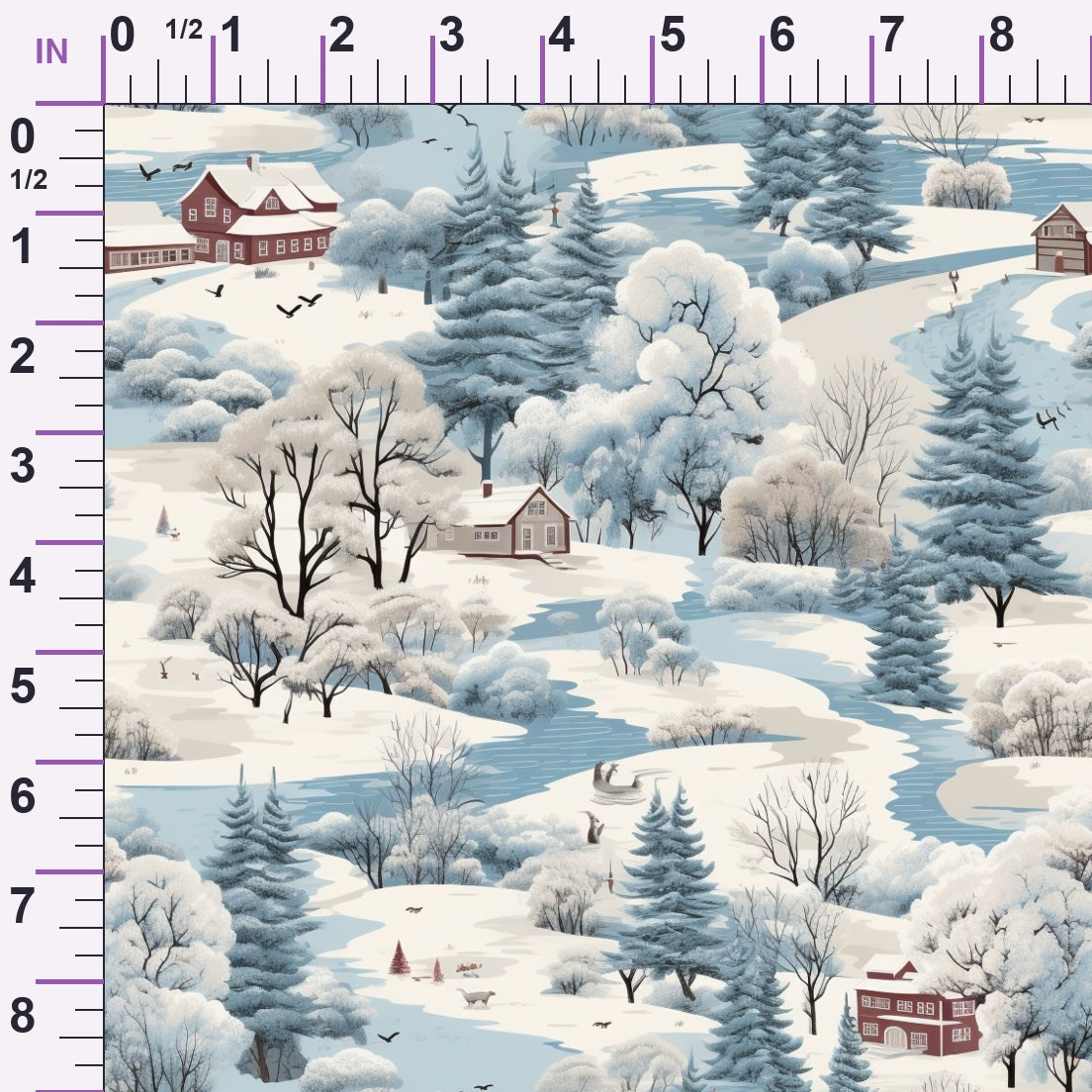 Frosted Pines Pattern 19 Minky Fabric