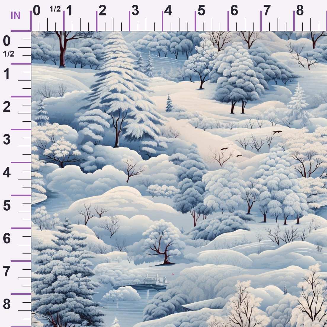 Frosted Pines Pattern 20 Minky Fabric