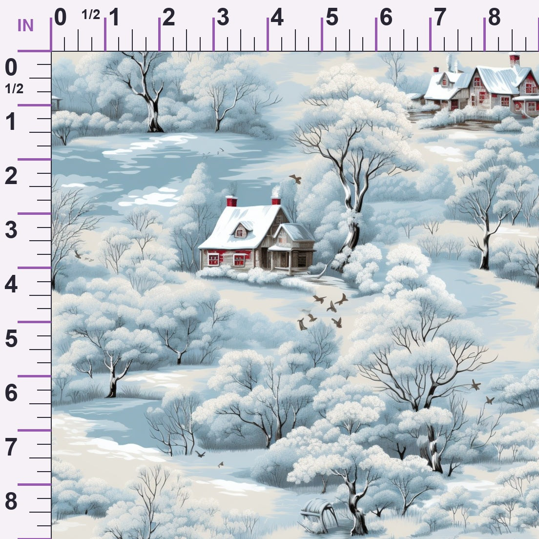 Frosted Pines Pattern 21 Minky Fabric