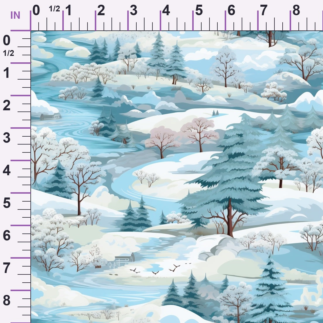 Frosted Pines Pattern 22 Minky Fabric