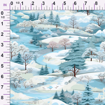 Frosted Pines Pattern 22 Minky Fabric