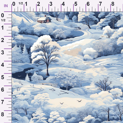 Frosted Pines Pattern 3 Minky Fabric