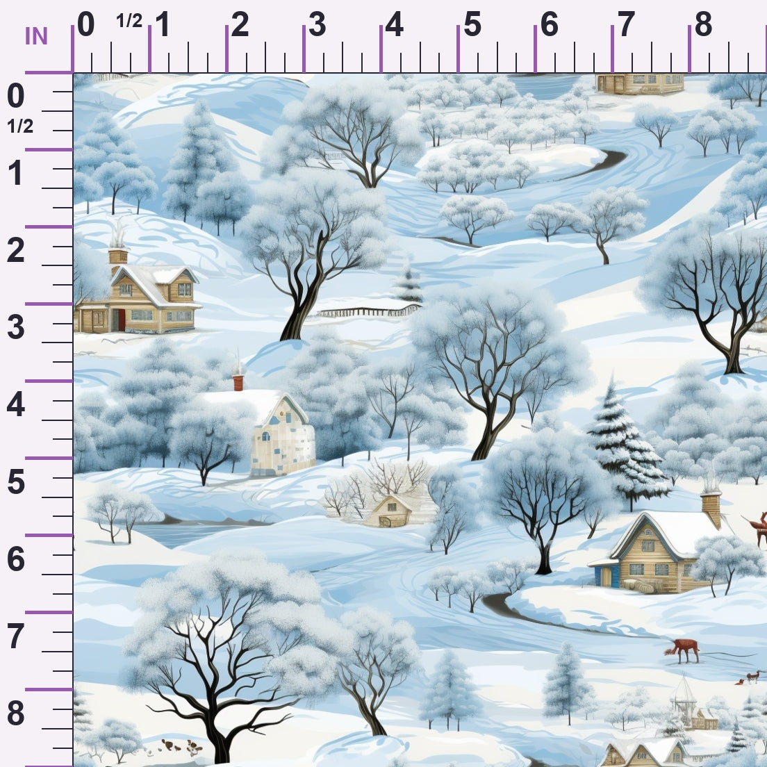 Frosted Pines Pattern 4 Minky Fabric